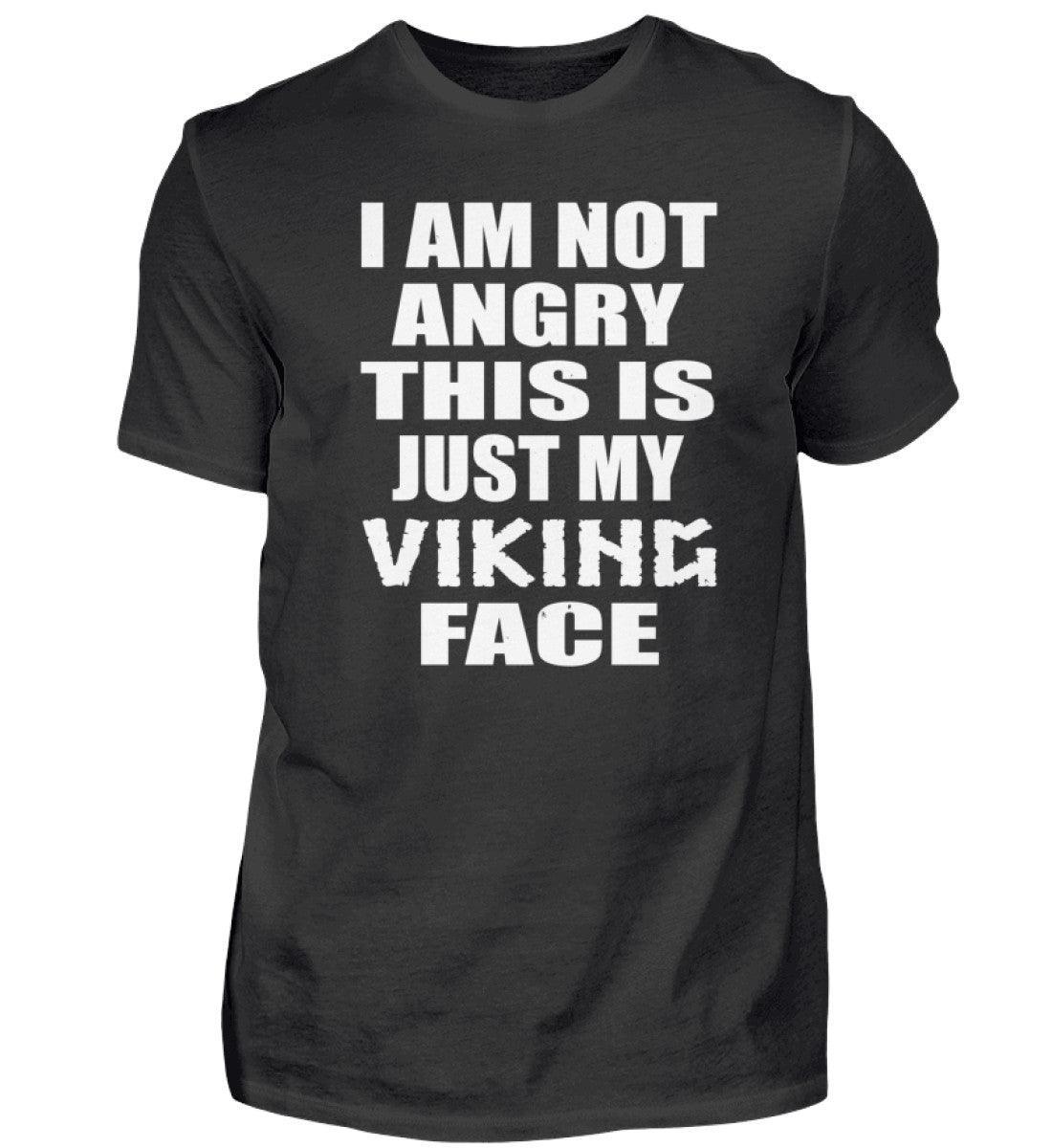 Wikinger Premiumshirt - 'Nicht wütend, nur mein Wikinger-Gesicht' - Lustiges Statement-Shirt - Nordic Viking Wear