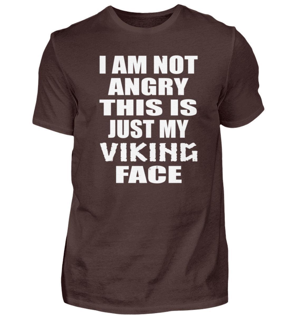 Wikinger Premiumshirt - 'Nicht wütend, nur mein Wikinger-Gesicht' - Lustiges Statement-Shirt - Nordic Viking Wear
