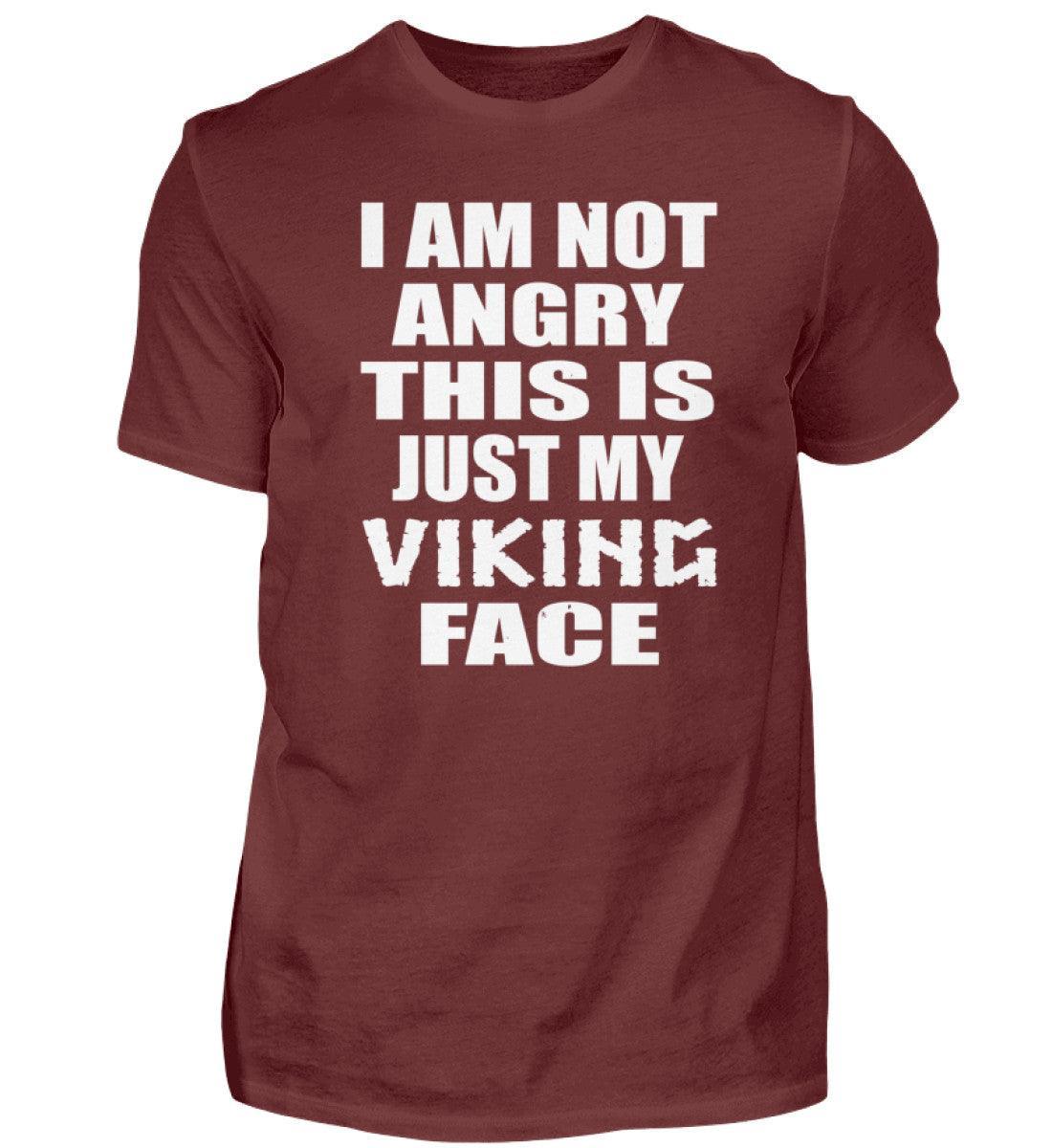 Wikinger Premiumshirt - 'Nicht wütend, nur mein Wikinger-Gesicht' - Lustiges Statement-Shirt - Nordic Viking Wear