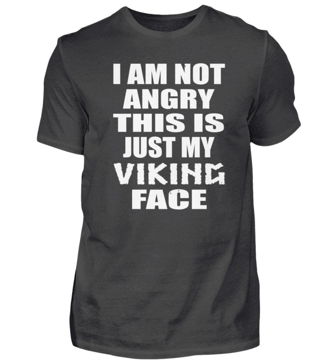 Wikinger Premiumshirt - 'Nicht wütend, nur mein Wikinger-Gesicht' - Lustiges Statement-Shirt - Nordic Viking Wear