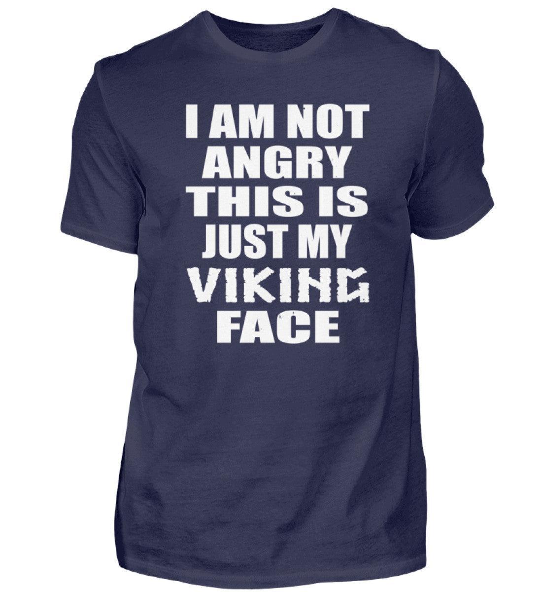 Wikinger Premiumshirt - 'Nicht wütend, nur mein Wikinger-Gesicht' - Lustiges Statement-Shirt - Nordic Viking Wear