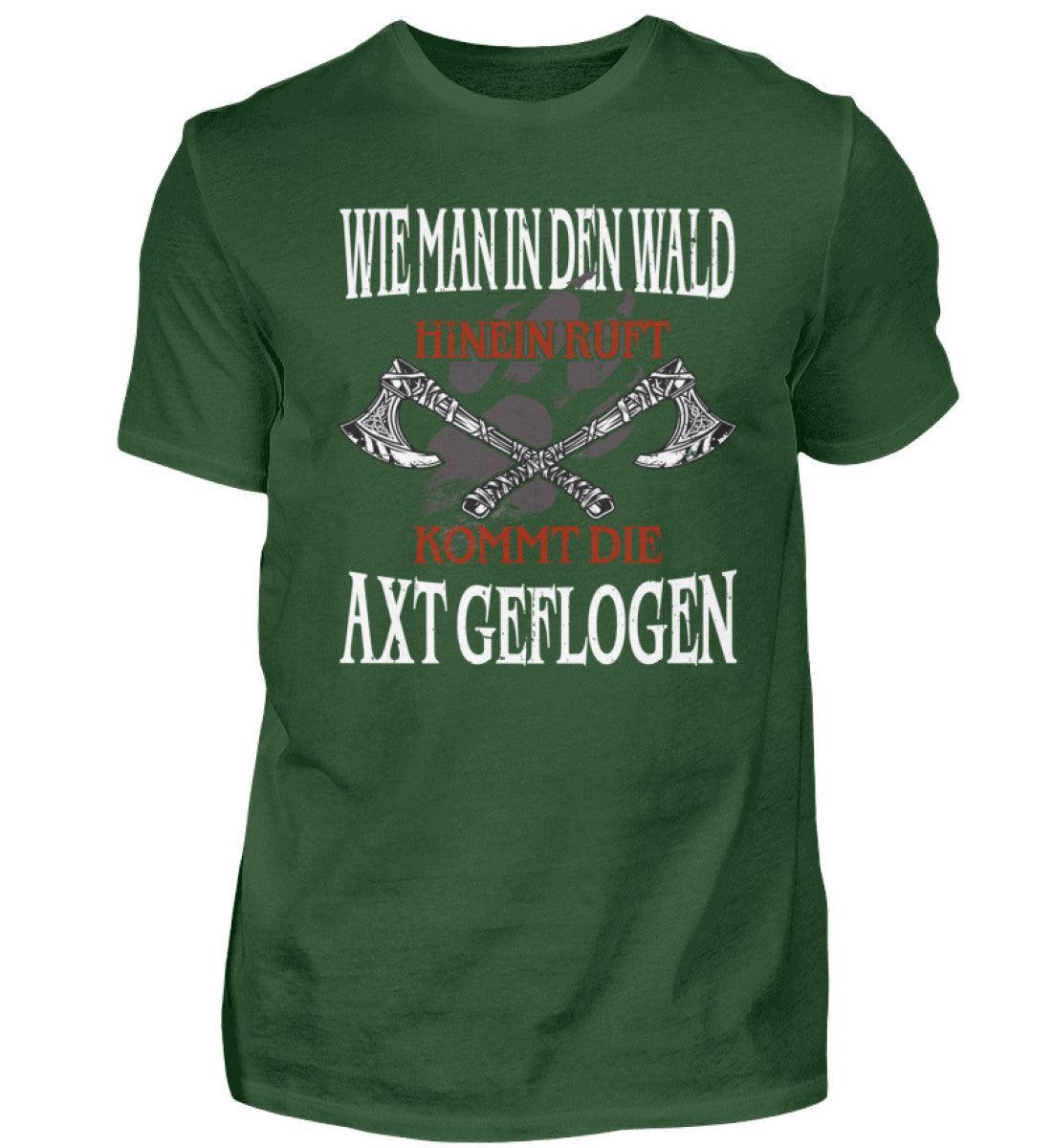 Wikinger T-Shirt – "Wie man in den Wald hineinruft, kommt die Axt geflogen" - Nordic Viking Wear