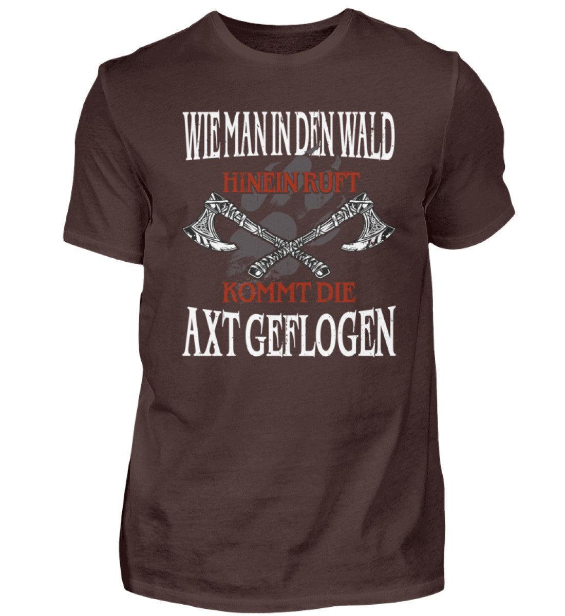 Wikinger T-Shirt – "Wie man in den Wald hineinruft, kommt die Axt geflogen" - Nordic Viking Wear