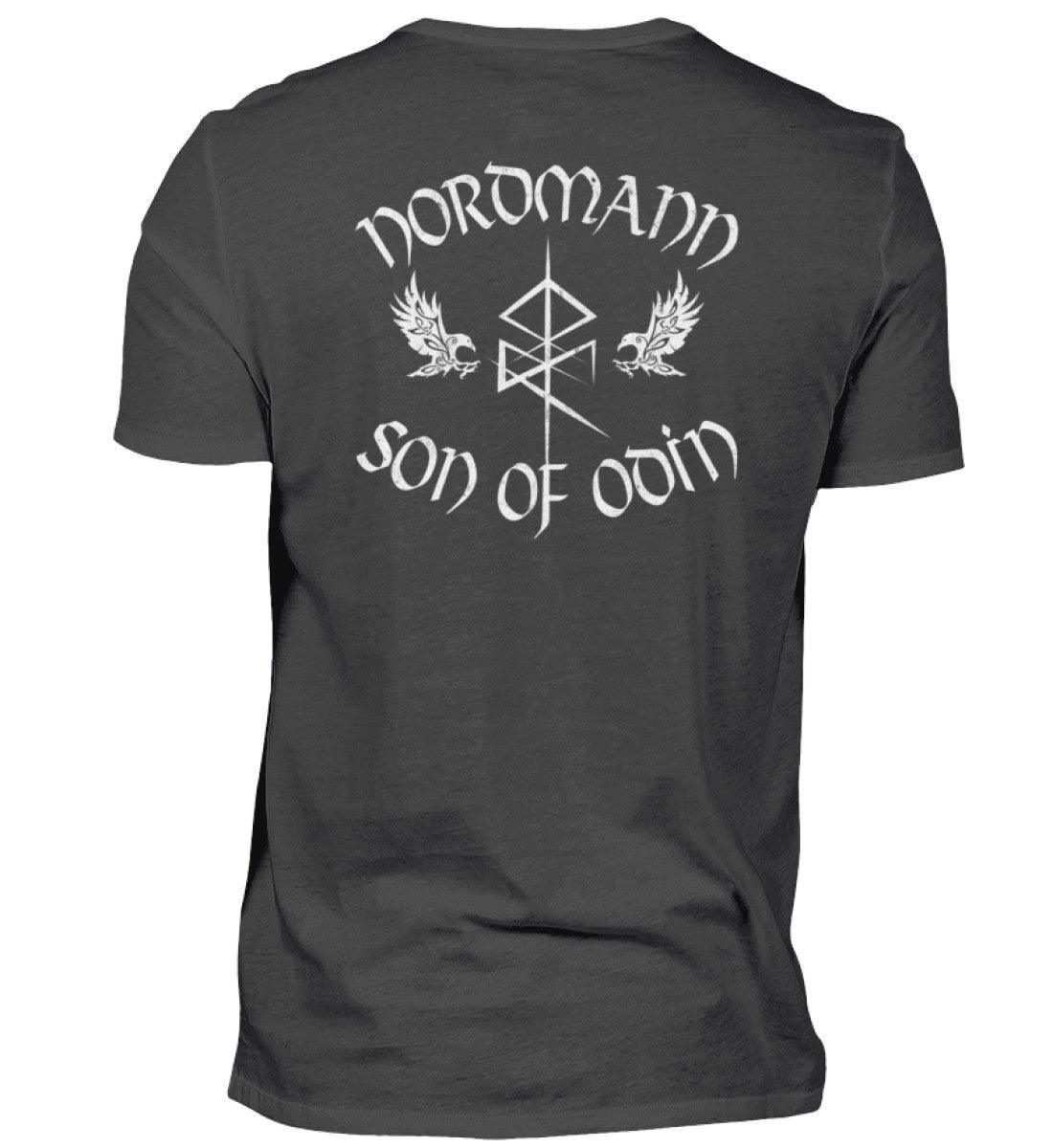 Wikinger Backprint Premiumshirt 'Nordmann - Son of Odin' – Ehre und Stolz der nordischen Krieger - Nordic Viking Wear