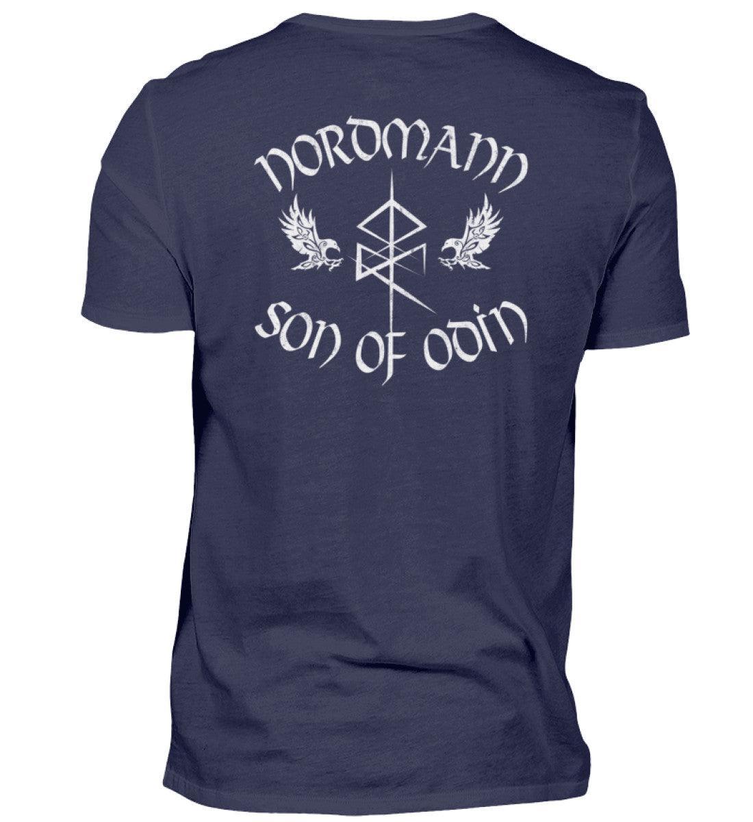 Wikinger Backprint Premiumshirt 'Nordmann - Son of Odin' – Ehre und Stolz der nordischen Krieger - Nordic Viking Wear