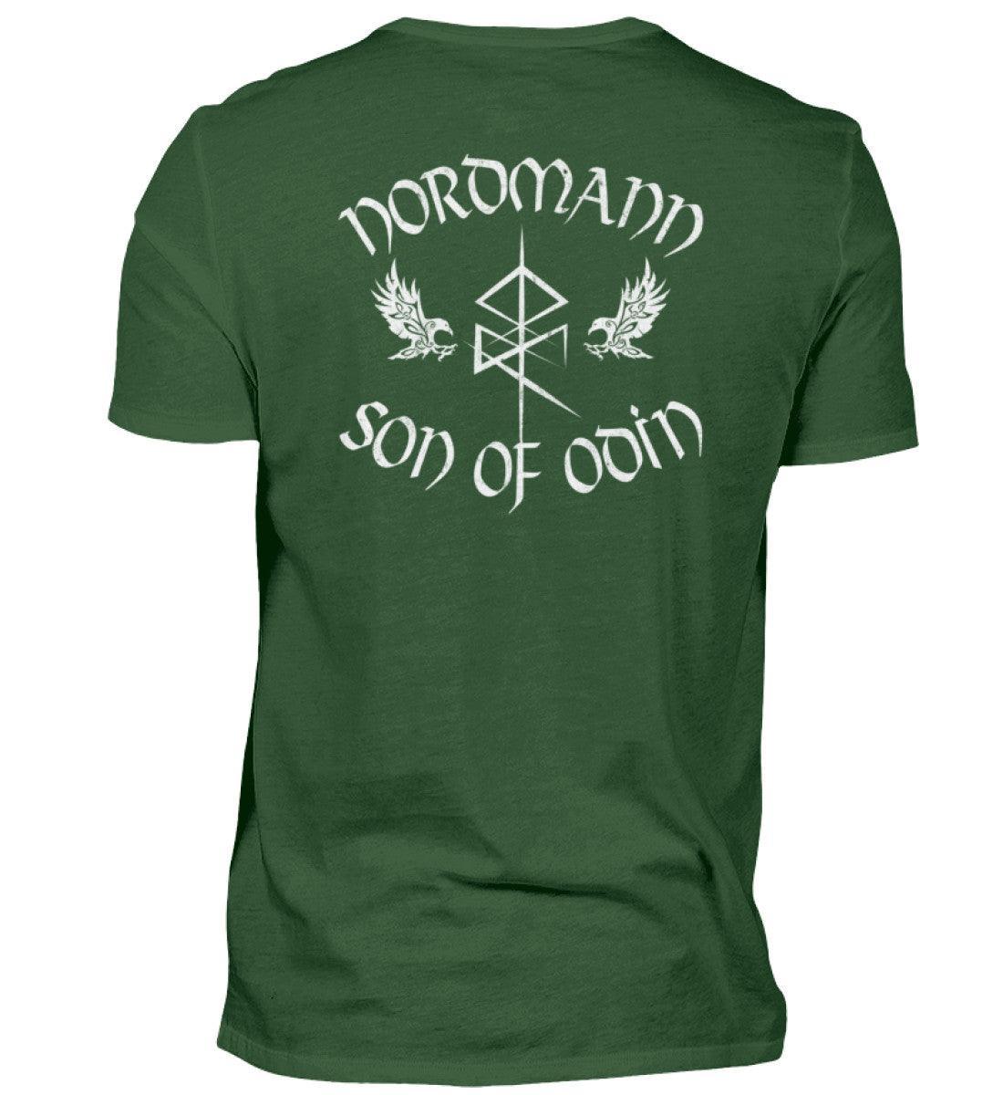 Wikinger Backprint Premiumshirt 'Nordmann - Son of Odin' – Ehre und Stolz der nordischen Krieger - Nordic Viking Wear
