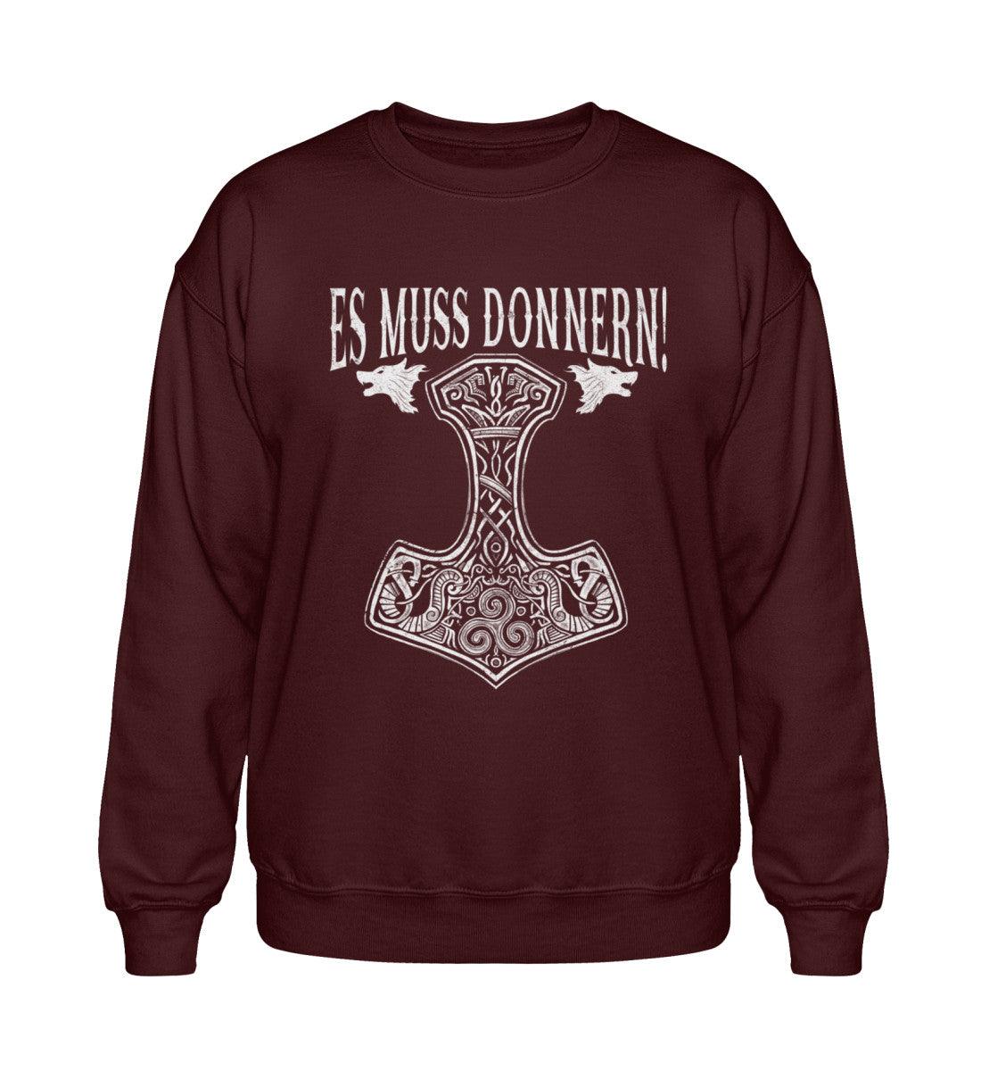 Es Muss Donnern Thors Hammer Heavy Sweatshirt - Nordic Viking Wear