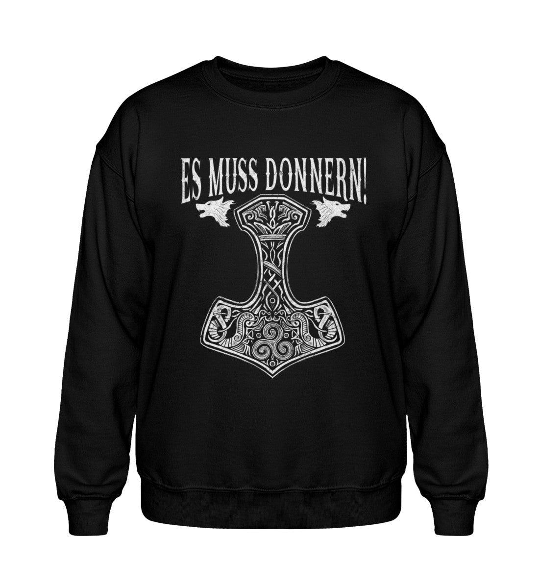 Es Muss Donnern Thors Hammer Heavy Sweatshirt - Nordic Viking Wear