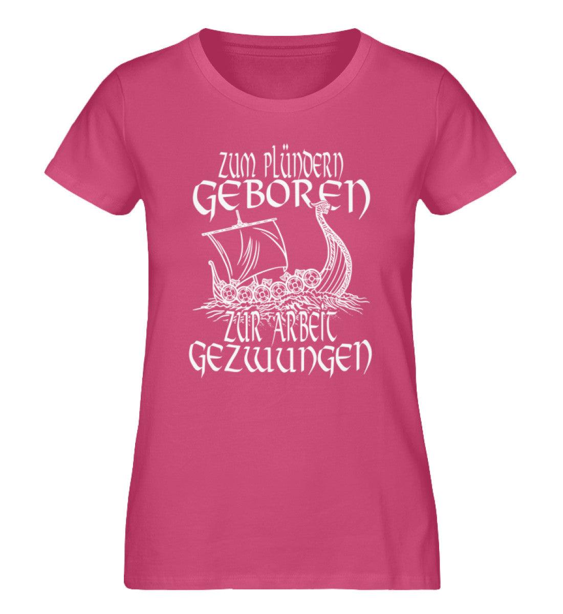 Schildmaiden Expresser Shirt „Zum Plündern geboren, zur Arbeit gezwungen“ – Nordisches Drachenboot Design - Nordic Viking Wear