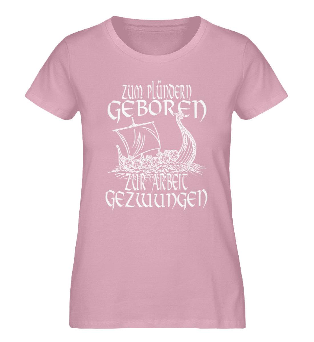 Schildmaiden Expresser Shirt „Zum Plündern geboren, zur Arbeit gezwungen“ – Nordisches Drachenboot Design - Nordic Viking Wear