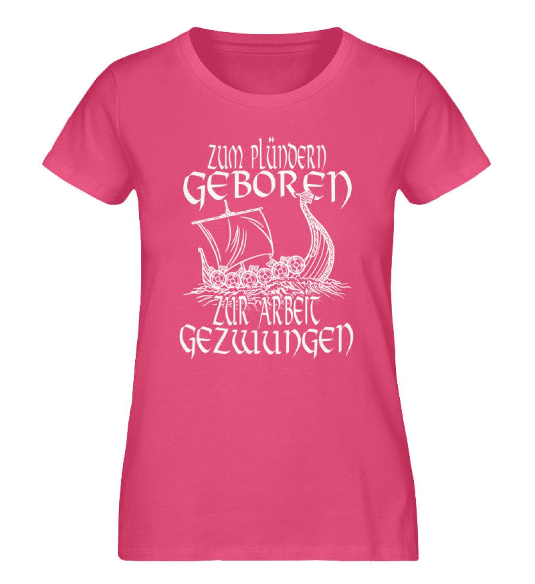 Schildmaiden Expresser Shirt „Zum Plündern geboren, zur Arbeit gezwungen“ – Nordisches Drachenboot Design - Nordic Viking Wear
