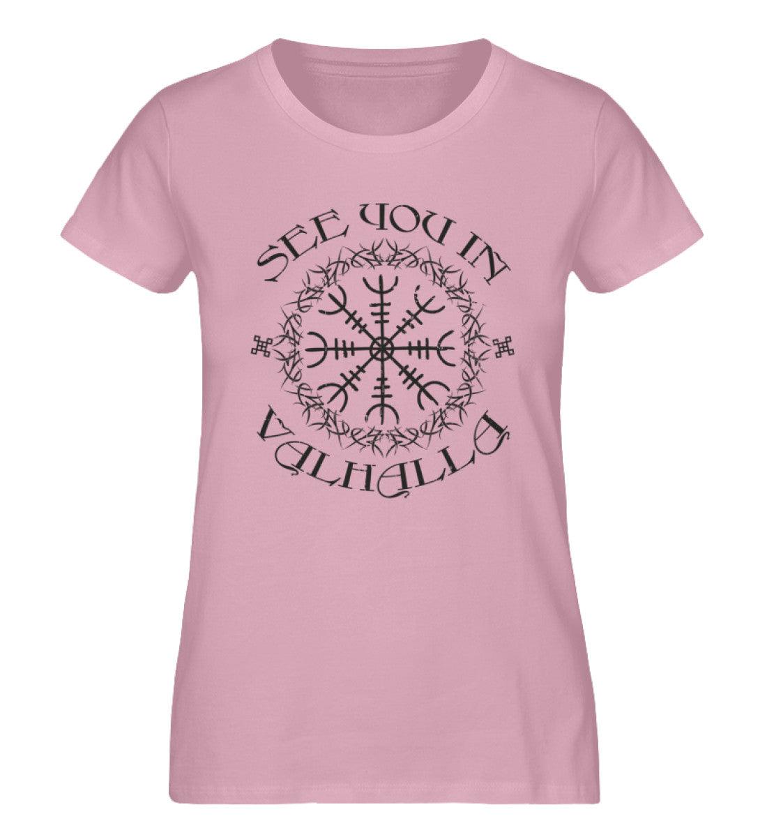Schildmaiden Expresser „See You in Valhalla – Wikinger T-Shirt mit Vegvisir Design“ - Nordic Viking Wear