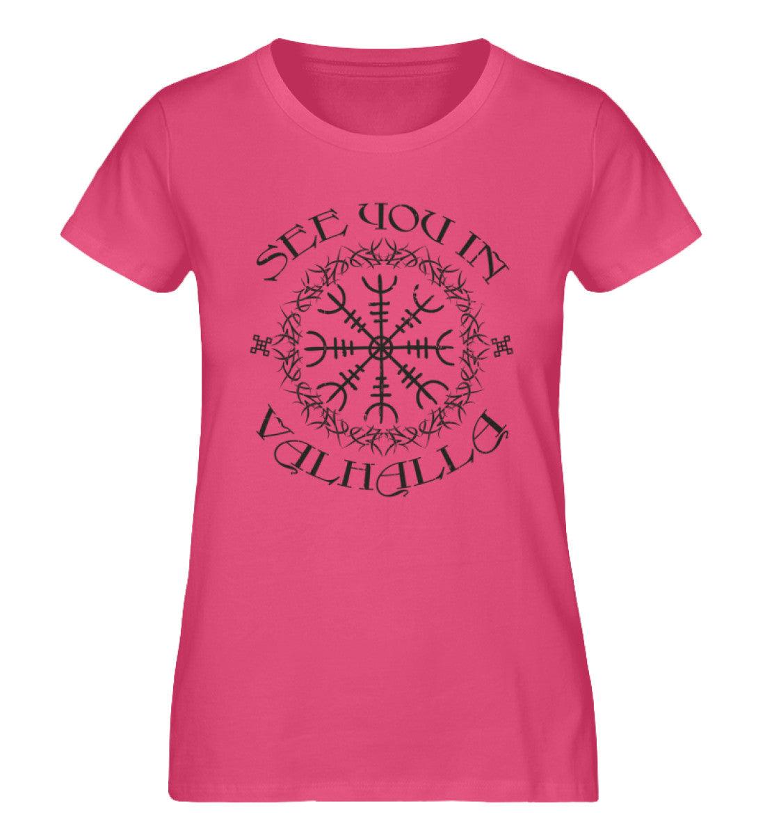 Schildmaiden Expresser „See You in Valhalla – Wikinger T-Shirt mit Vegvisir Design“ - Nordic Viking Wear