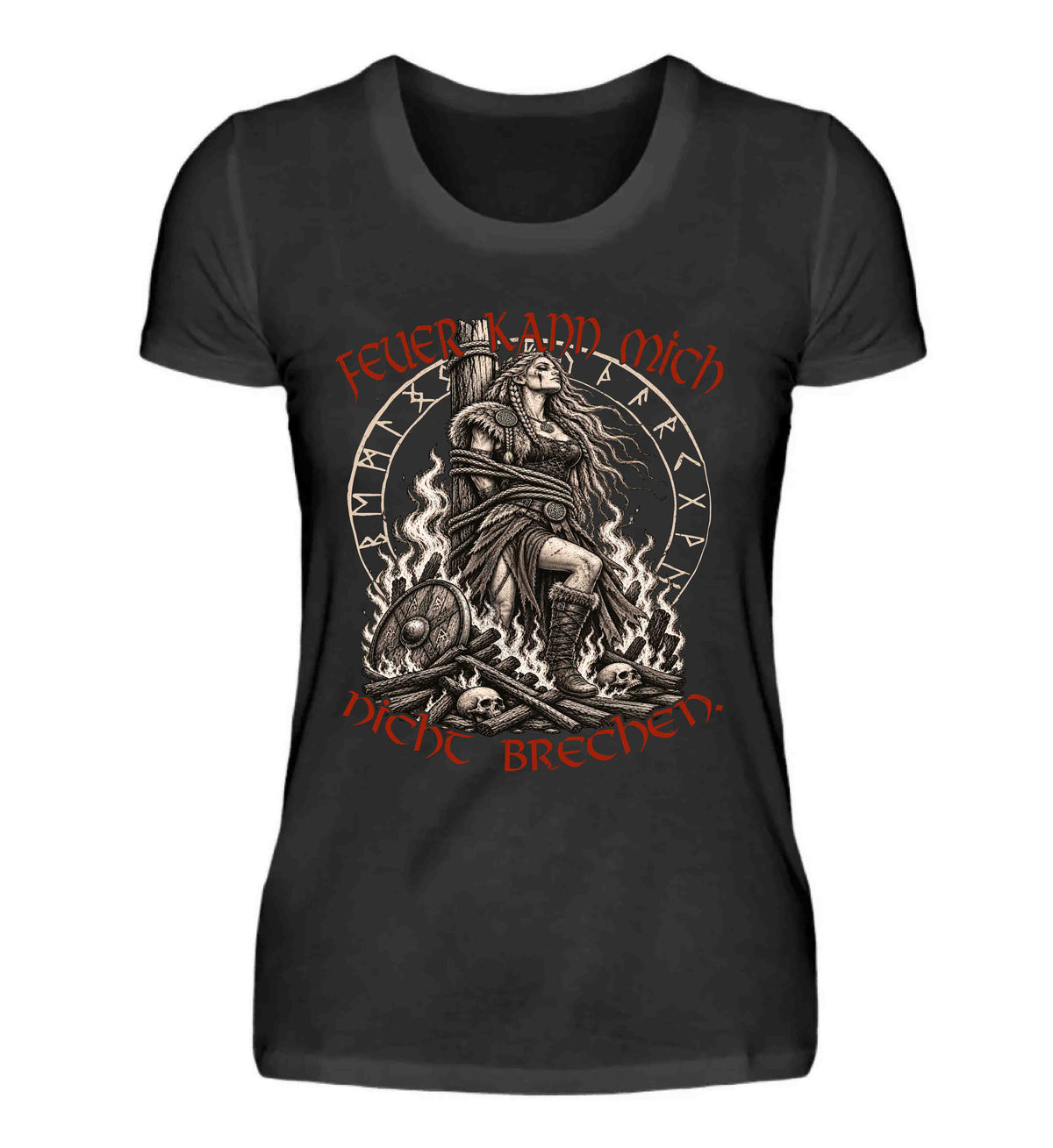 Schildmaiden Premiumshirt Frontprint Euer Feuer.