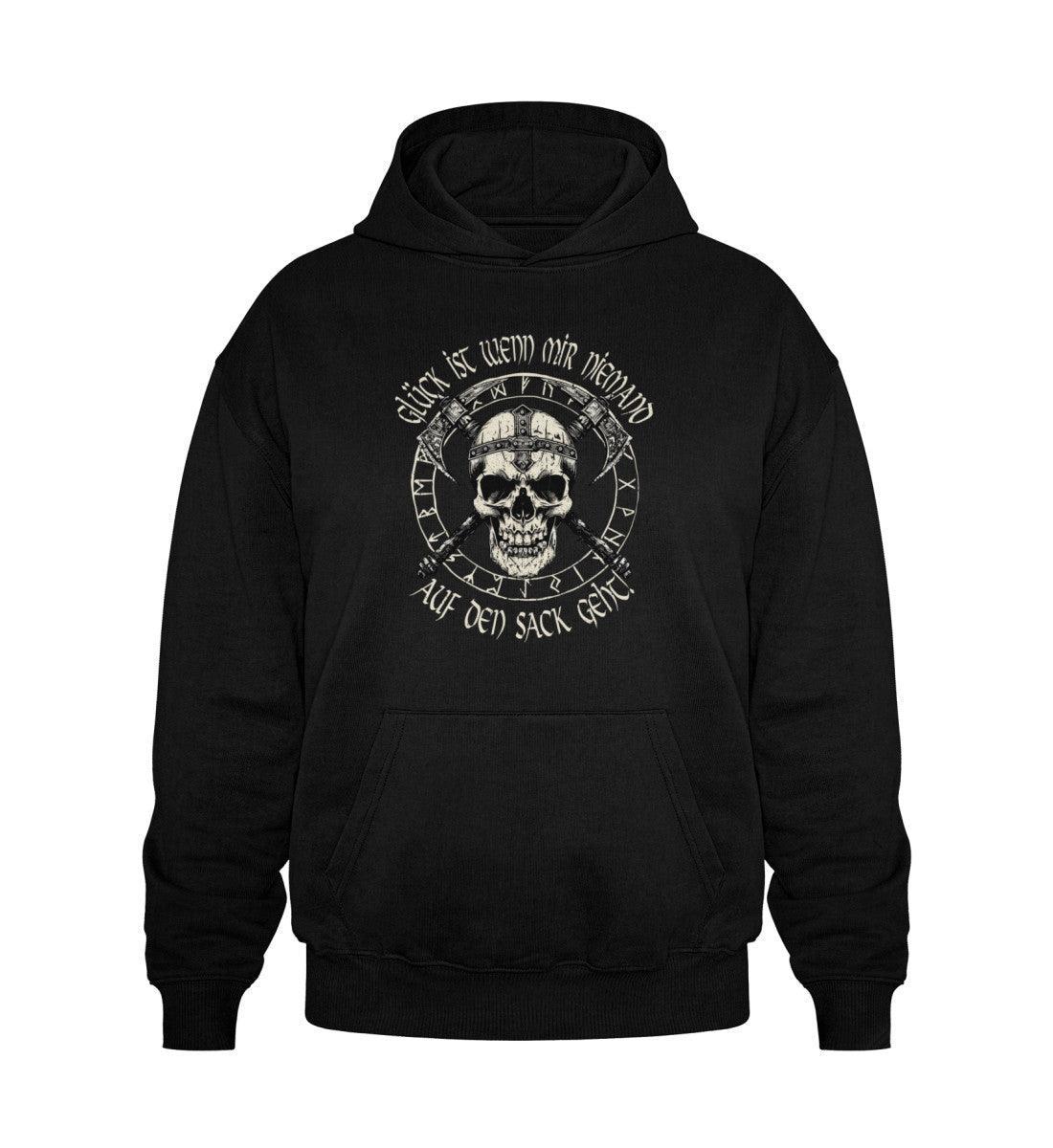 Lustiger Wikinger Heavy Vintage Hoodie - "Glück ist, wenn mir niemand auf den Sack geht! - Nordic Viking Wear