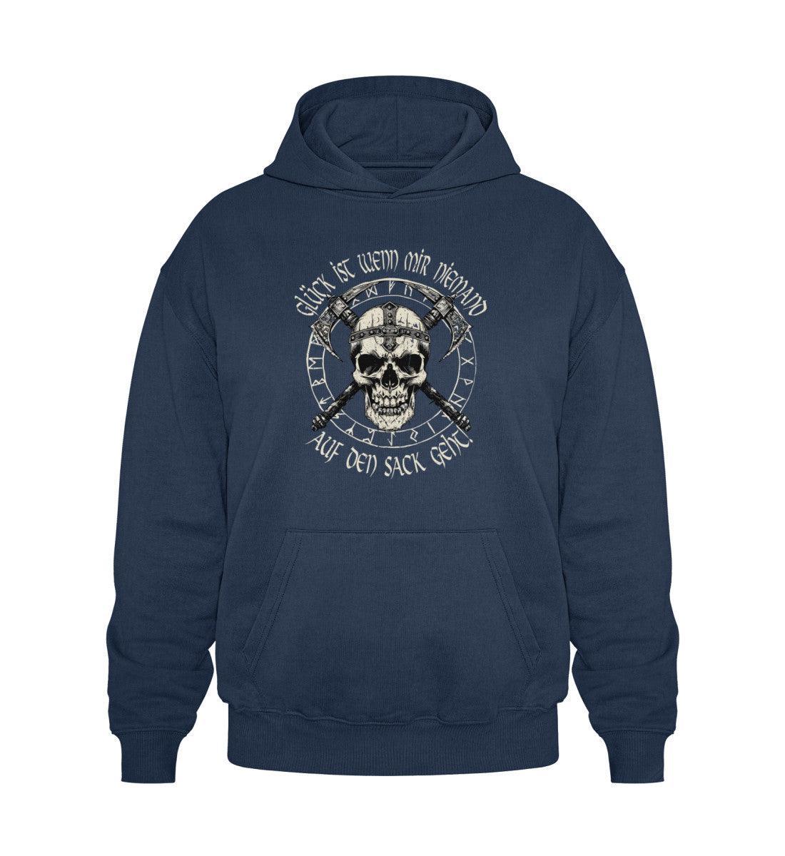 Lustiger Wikinger Heavy Vintage Hoodie - "Glück ist, wenn mir niemand auf den Sack geht! - Nordic Viking Wear