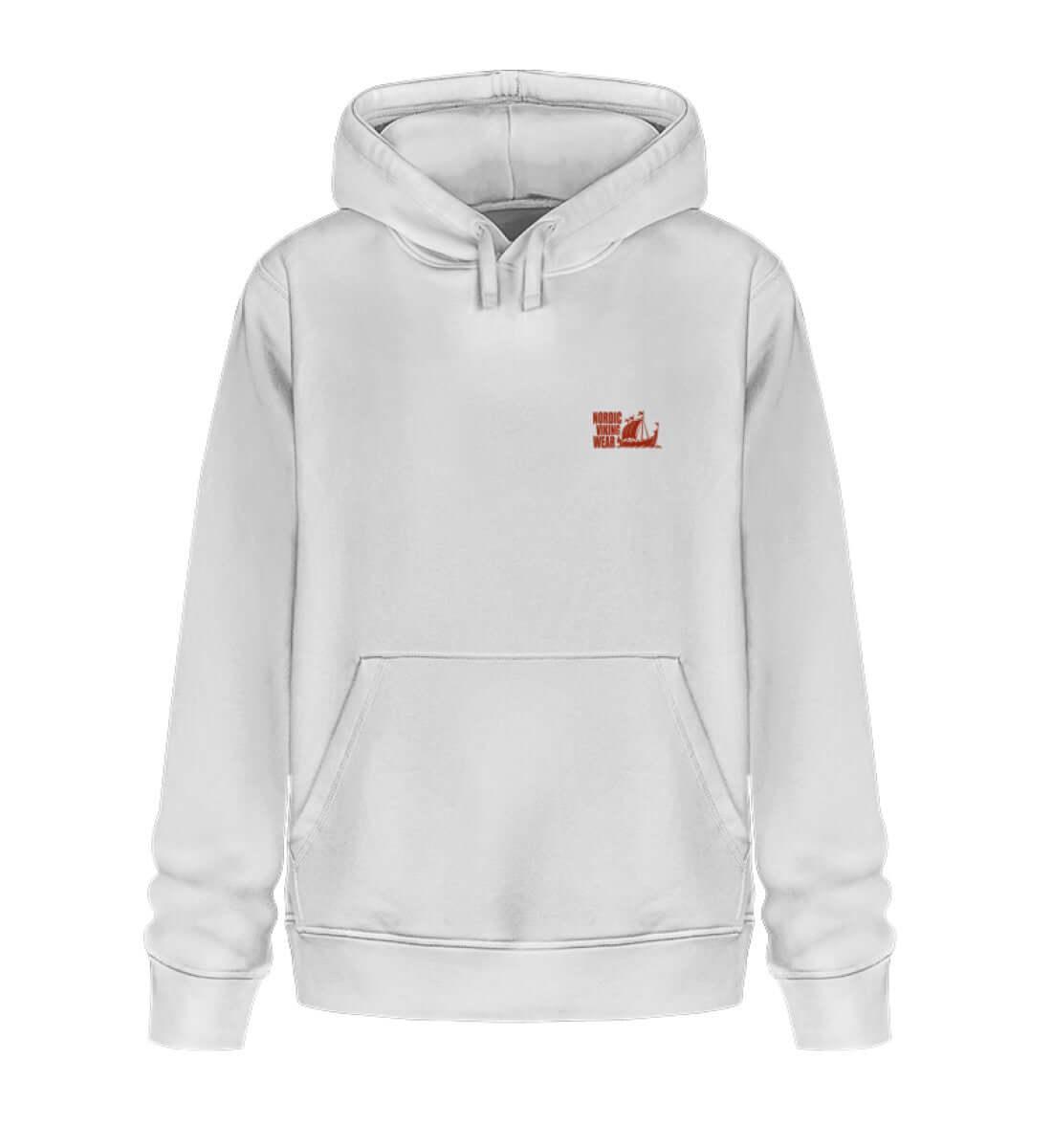 Premium Hoodie Rune Raido Rot Front und Backprint - Nordic Viking Wear