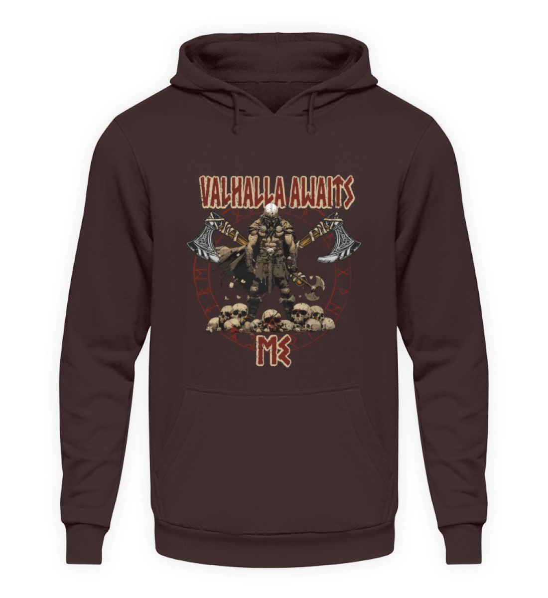 "Valhalla Awaits Me - Krieger Wikinger-Hoodie" - Nordic Viking Wear