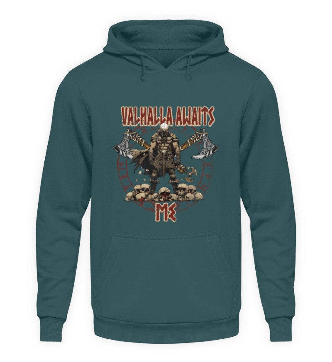 "Valhalla Awaits Me - Krieger Wikinger-Hoodie" - Nordic Viking Wear