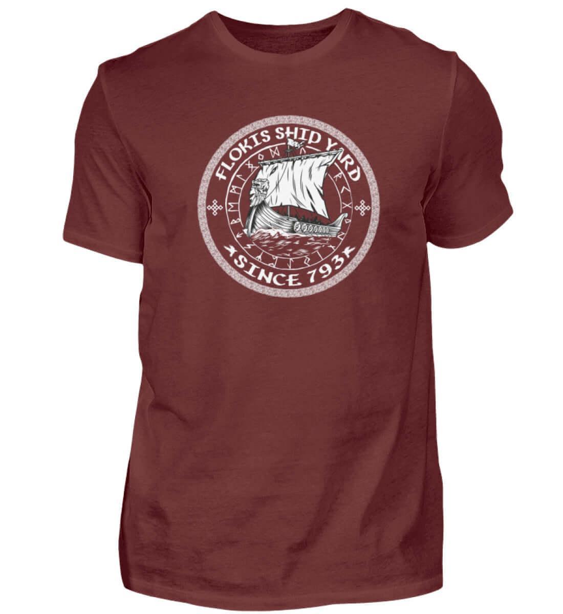 Flokis Ship Yard Viking Ship - Herren Premiumshirt - Nordic Viking Wear