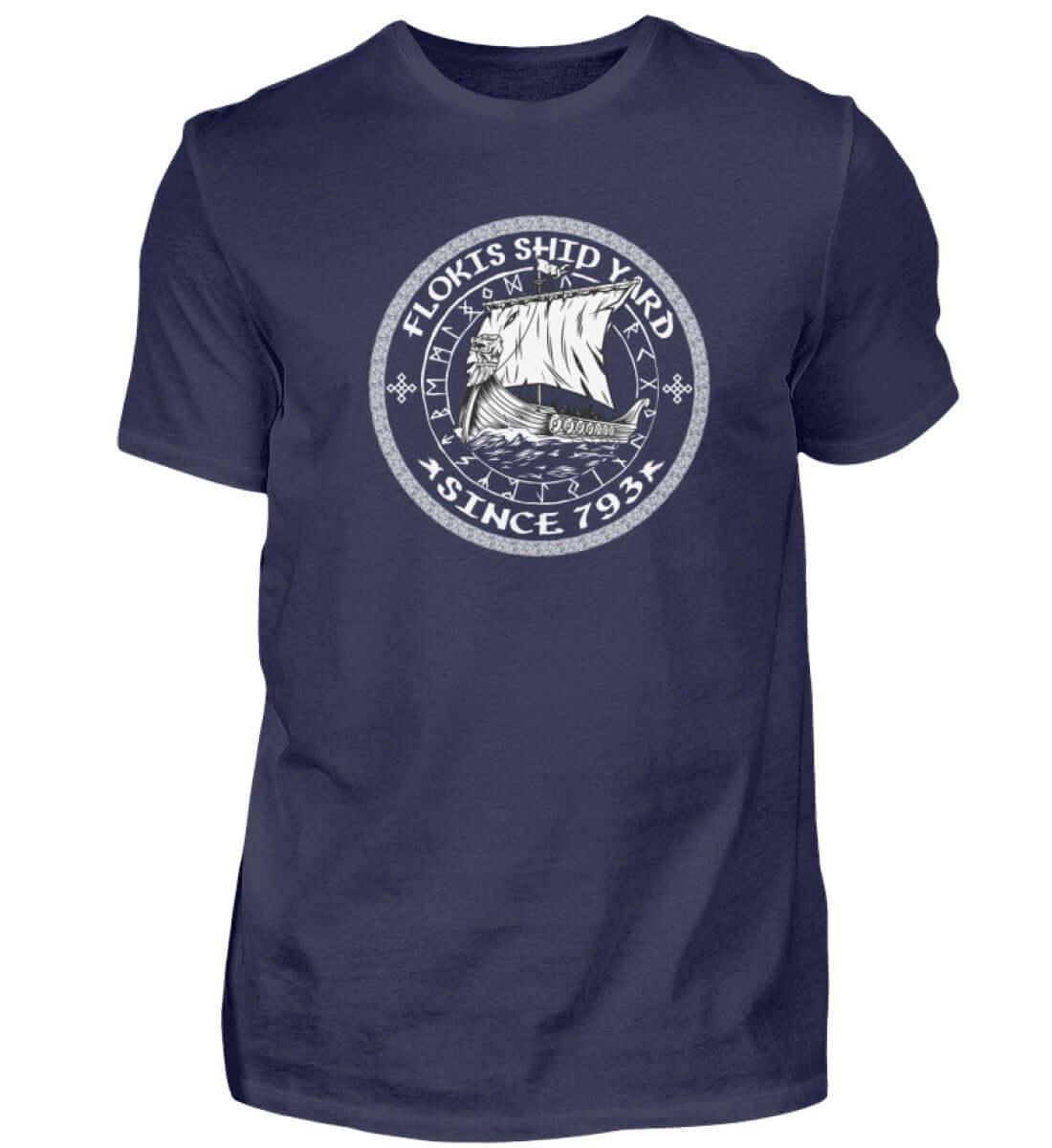 Flokis Ship Yard Viking Ship - Herren Premiumshirt - Nordic Viking Wear