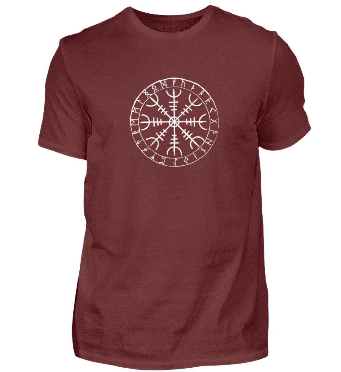 Runenkreis Mit Helm Of Awe - Herren Premiumshirt - Nordic Viking Wear
