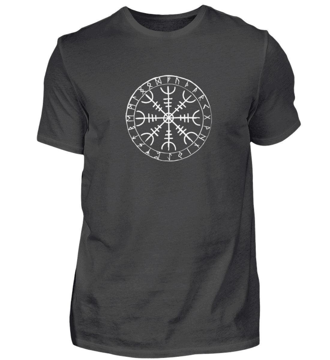 Runenkreis Mit Helm Of Awe - Herren Premiumshirt - Nordic Viking Wear
