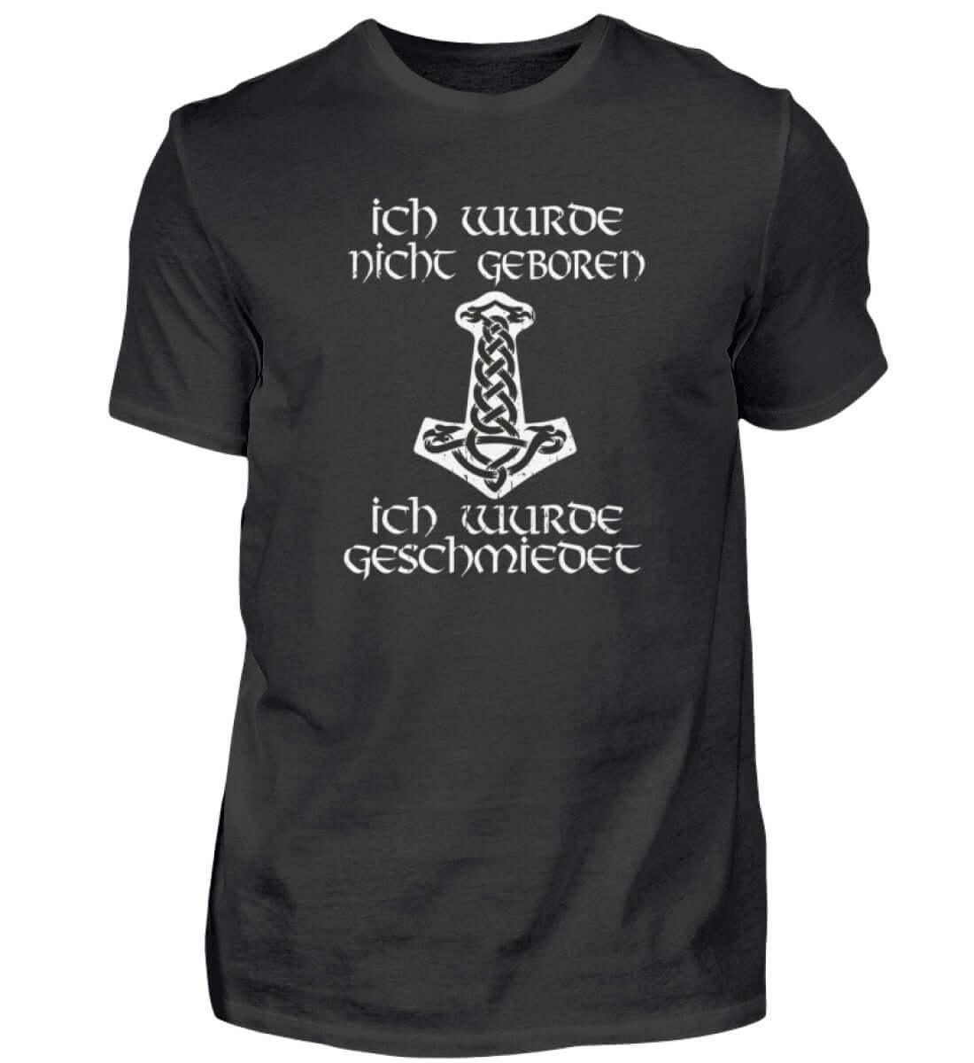 Wikinger T-Shirt 'Geschmiedet, Nicht Geboren' – Stärke und Entschlossenheit - Nordic Viking Wear
