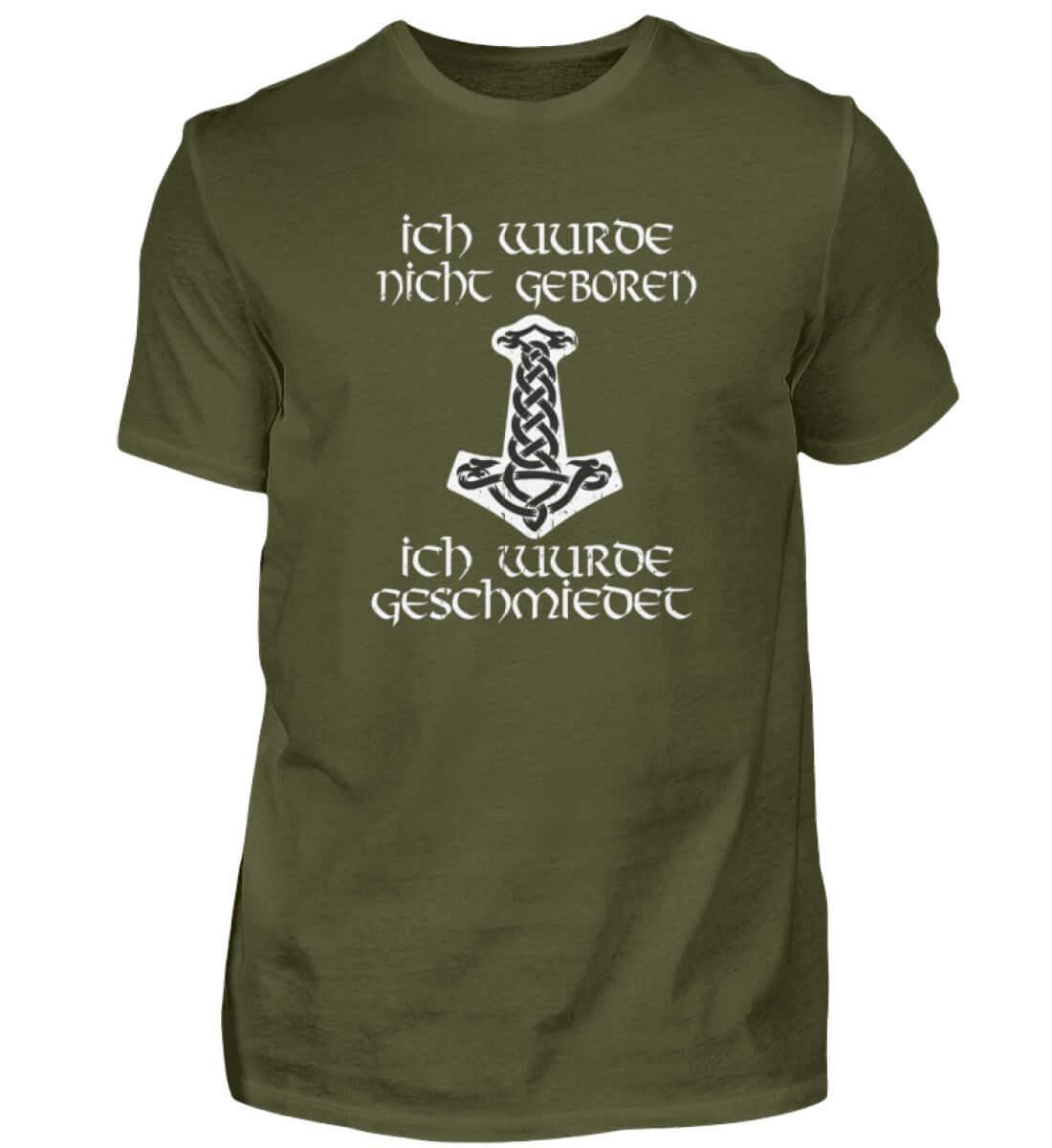 Wikinger T-Shirt 'Geschmiedet, Nicht Geboren' – Stärke und Entschlossenheit - Nordic Viking Wear