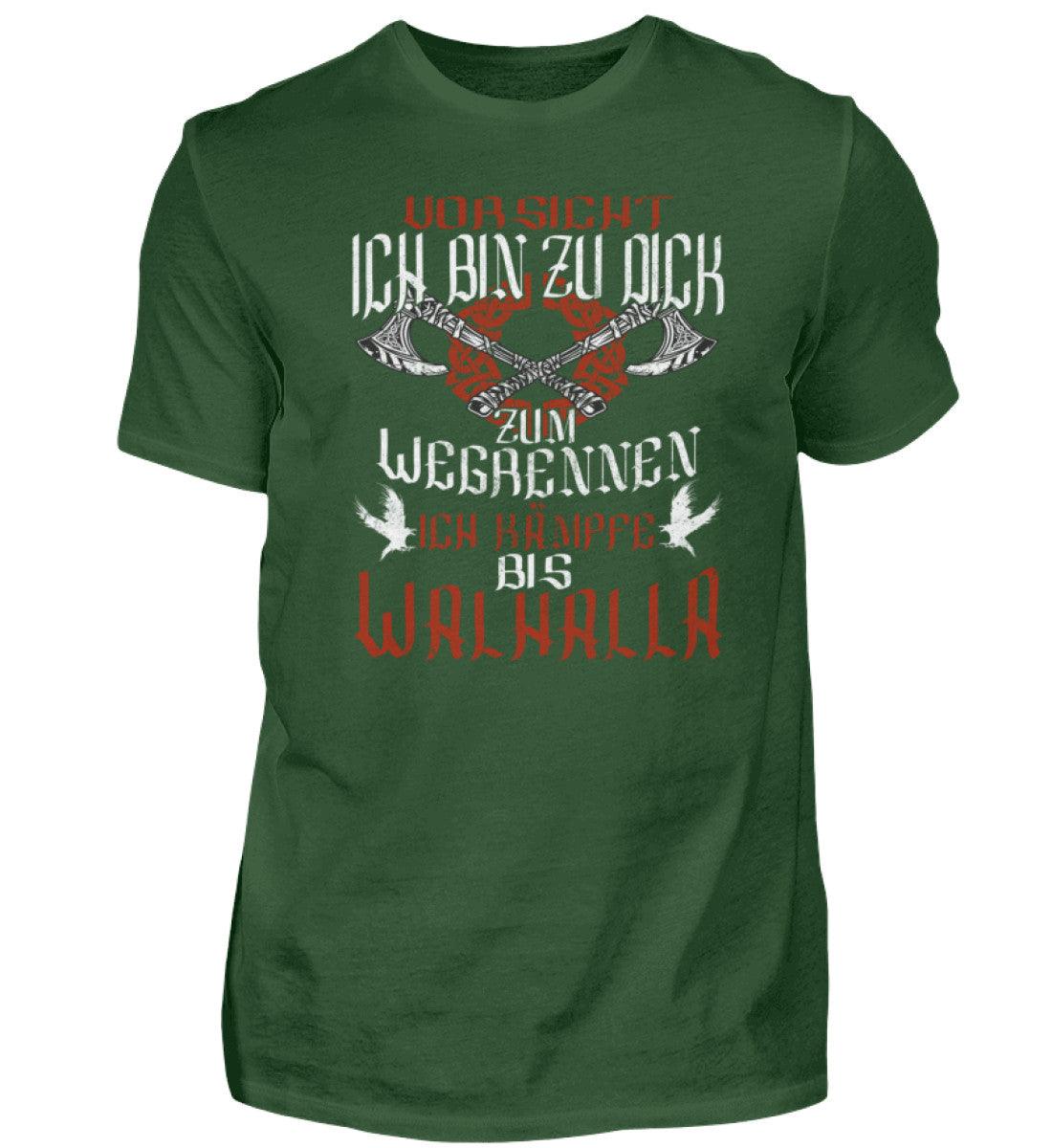 Lustiges Wikinger-Premiumshirt – 'Ich bin zu dick zum Wegrennen - Nordic Viking Wear