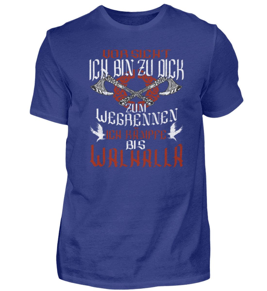 Lustiges Wikinger-Premiumshirt – 'Ich bin zu dick zum Wegrennen - Nordic Viking Wear