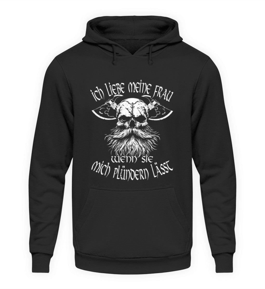 Lustiger Wikinger-Hoodie für Männer "Liebeskrieger" – Valentinstagsedition - Nordic Viking Wear