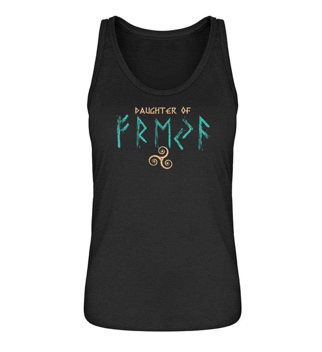 Shieldmaiden Tanktop mit Triskele und Runen – "Daughter of Freyja" Design - Nordic Viking Wear