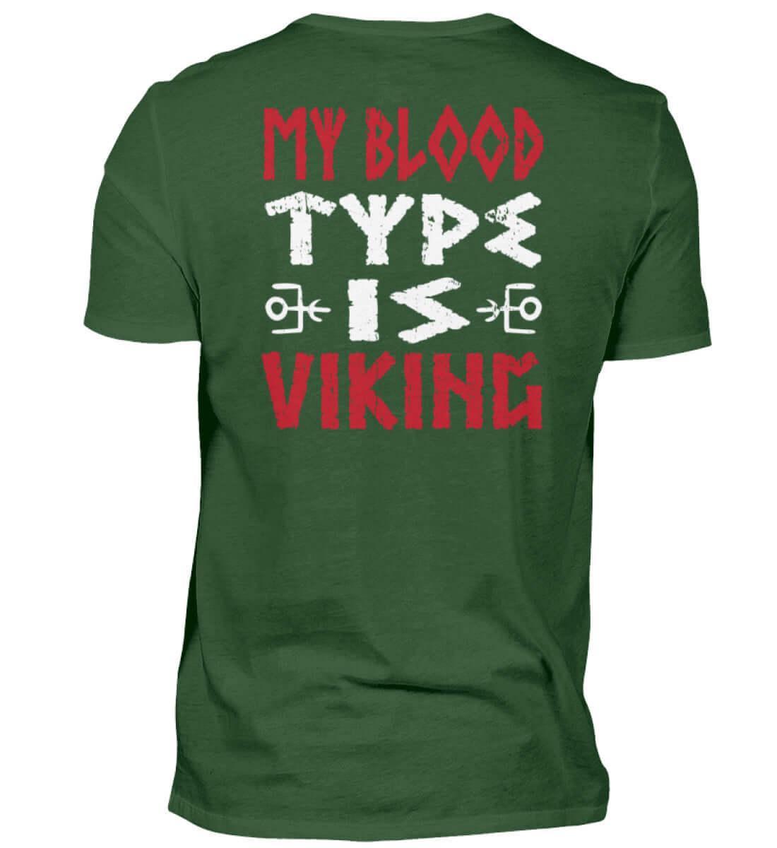 "My Blood Type Is Viking" Shirt – Stolze Nordische Abstammung Wikinger Premiumshirt - Nordic Viking Wear