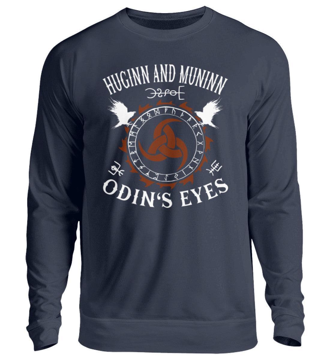 Wikinger-Sweatshirt "Odins Augen" - Pullover für Wikinger-Fans und Schildmaiden, mit Huginn und Muninn, Runenkreis - Nordic Viking Wear