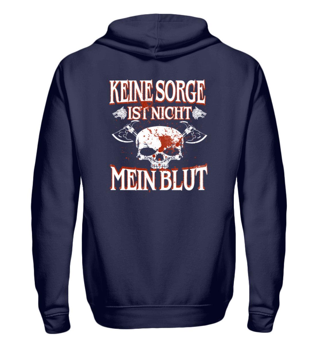 🩸 Zipp-Hoodie „Keine Sorge, ist nicht mein Blut“ – Wikinger Style 🩸 - Nordic Viking Wear