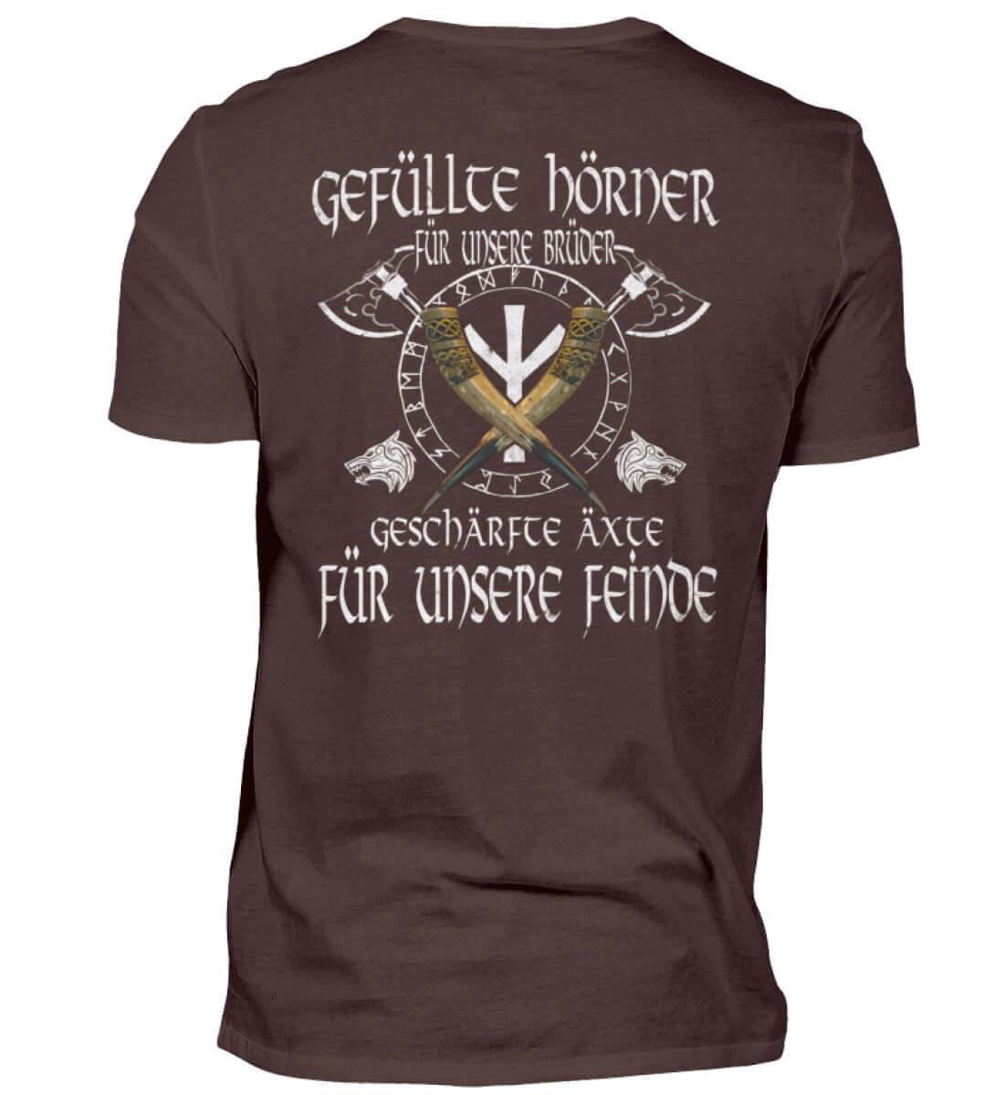 Wikinger Brüderlichkeit Shirt – "Gefüllte Hörner und Geschärfte Äxte" - Nordic Viking Wear