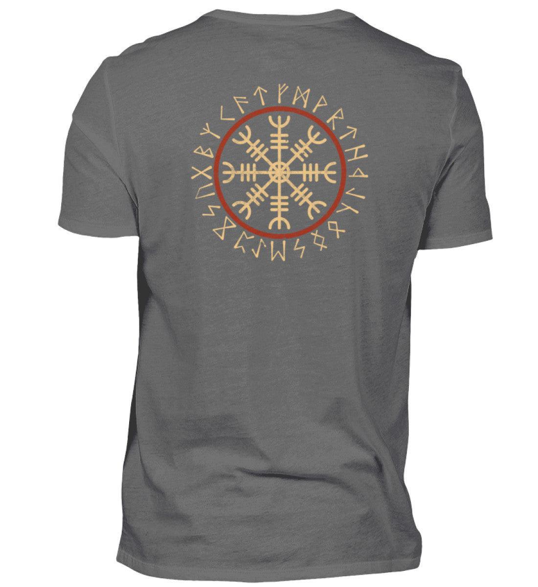 Wikinger Premiumshirt Helm Of Awe Front Back - Nordic Viking Wear