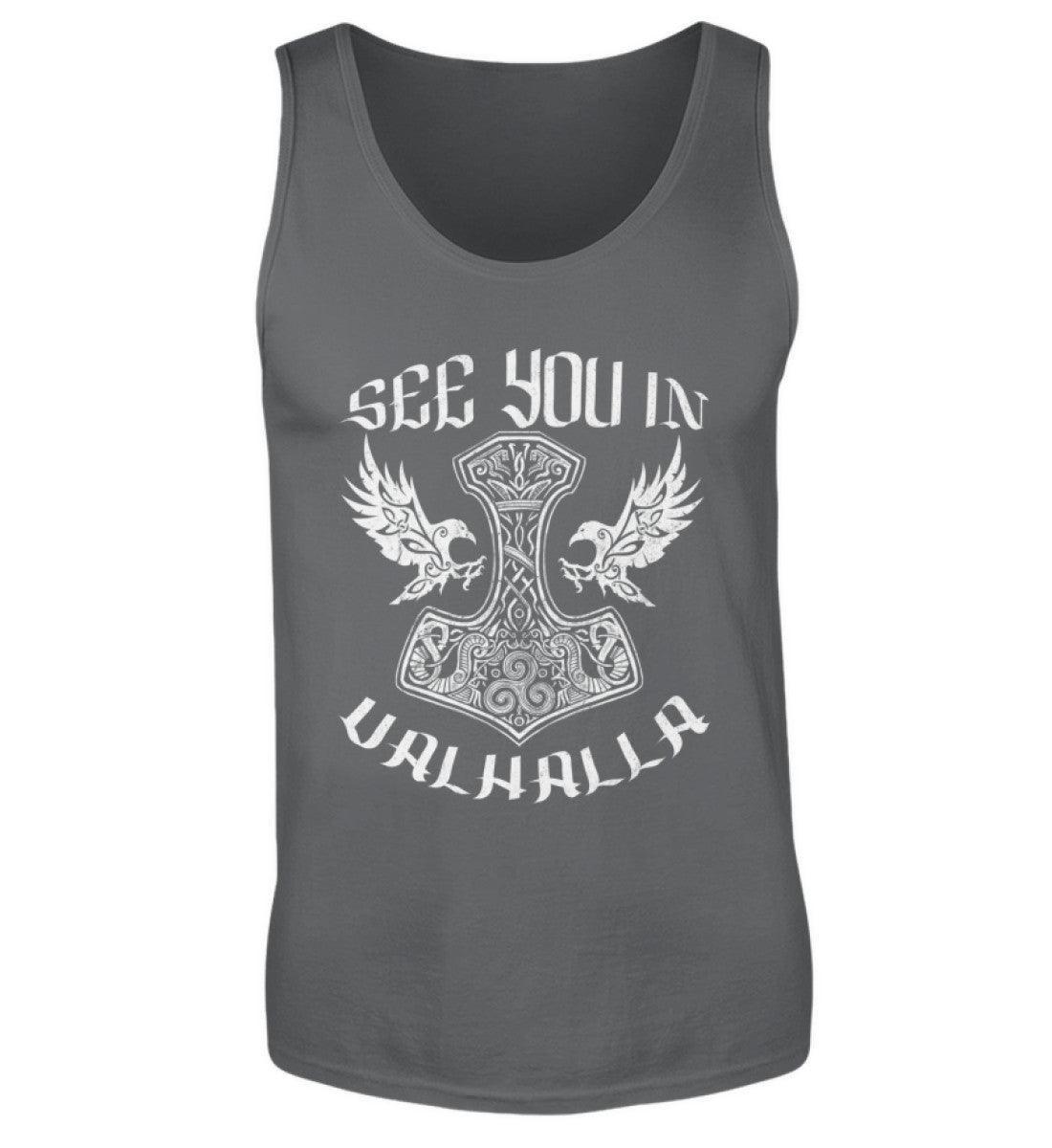 See You In Valhalla" Wikinger-Tanktop – Ehrenvolles Krieger-Design - Nordic Viking Wear