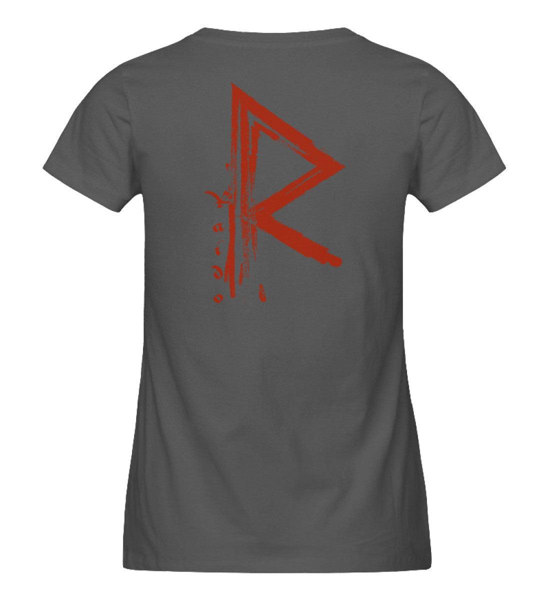 Schildmaiden Expresser Shirt mit Rune Raido - Wikinger-Design für Reisende & Abenteurer - Nordische Mythologie" - Nordic Viking Wear