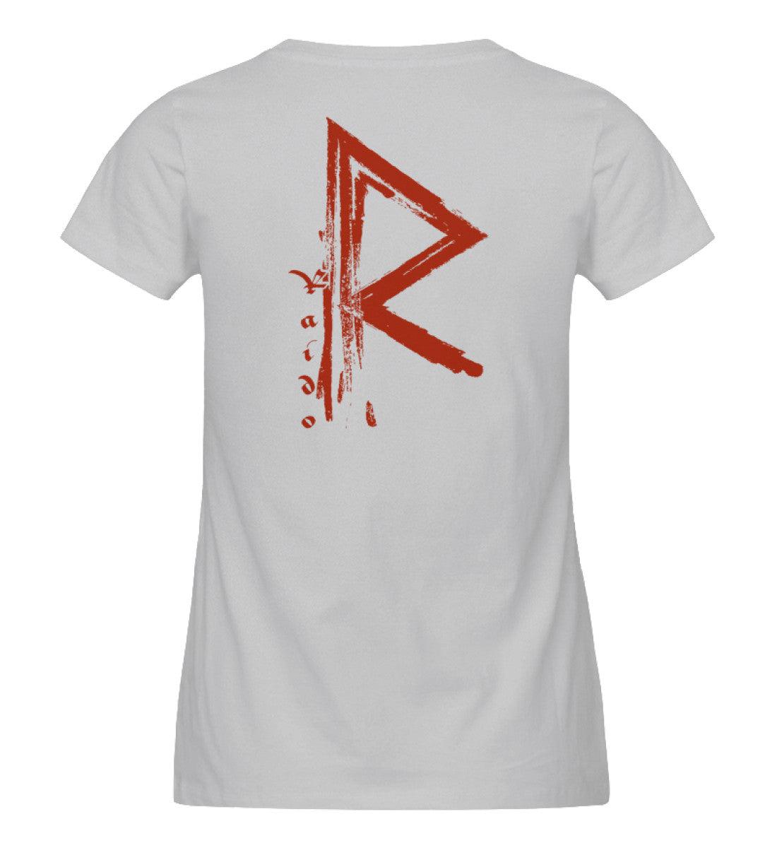 Schildmaiden Expresser Shirt mit Rune Raido - Wikinger-Design für Reisende & Abenteurer - Nordische Mythologie" - Nordic Viking Wear