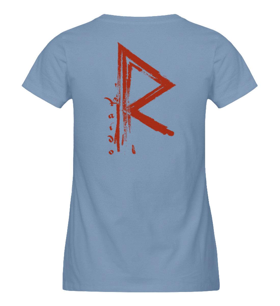 Schildmaiden Expresser Shirt mit Rune Raido - Wikinger-Design für Reisende & Abenteurer - Nordische Mythologie" - Nordic Viking Wear