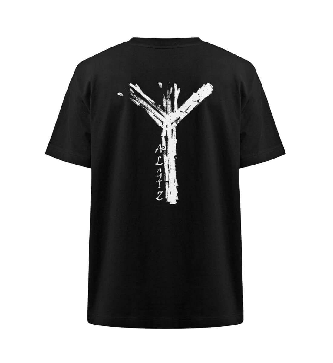 Wikinger Rune Algiz Heavy Oversized T-Shirt – Schutz und Stärke - Nordic Viking Wear