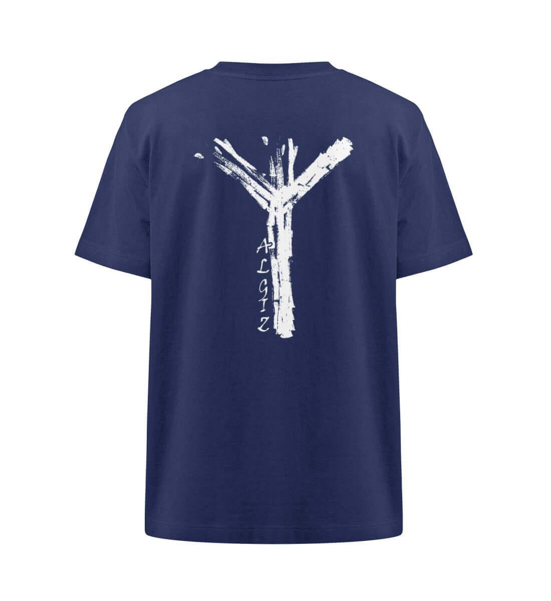 Wikinger Rune Algiz Heavy Oversized T-Shirt – Schutz und Stärke - Nordic Viking Wear