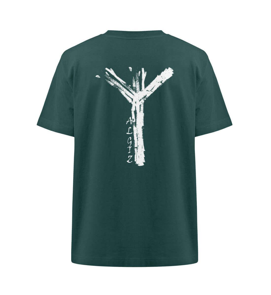 Wikinger Rune Algiz Heavy Oversized T-Shirt – Schutz und Stärke - Nordic Viking Wear