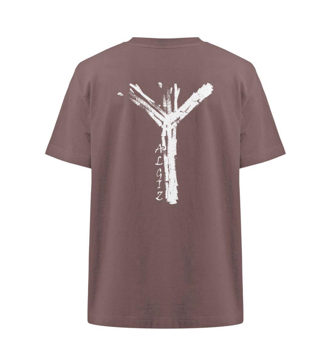 Wikinger Rune Algiz Heavy Oversized T-Shirt – Schutz und Stärke - Nordic Viking Wear