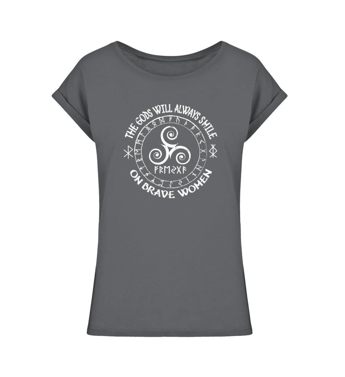 Schildmaiden Extended Shirt – Brave Women mit Triskele und Runen - Nordic Viking Wear