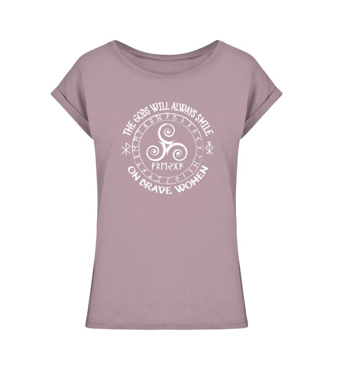 Schildmaiden Extended Shirt – Brave Women mit Triskele und Runen - Nordic Viking Wear