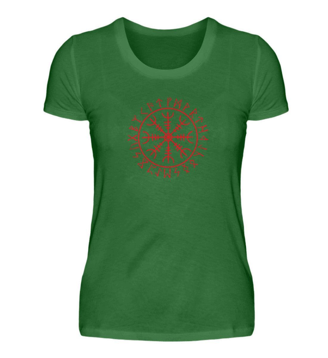 Schildmaiden "Helm Of Awe" Weißes Damen Premium T-Shirt - Nordic Viking Wear