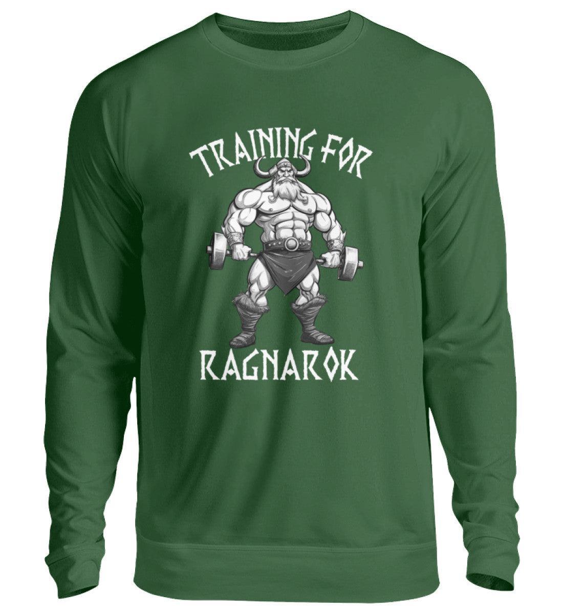 Wikinger Bodybuilder Sweatshirt "Training für Ragnarök" – Motivation & Stärke für das Fitnessstudio - Nordic Viking Wear